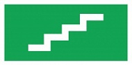 Знак Направление к эвакуационному выходу по лестнице наверх ИМО (Emergency stairs up IMO)