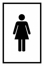 Знак Символ «Женский туалет» ИМО (Ladies toilet symbol IMO)