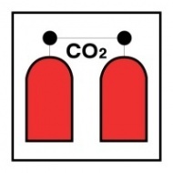 Знак Станция пожаротушения СО2 ИМО (CO2 release station IMO)