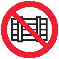 Запрещающий знак Запрещается загромождать проходы (или) складировать P12