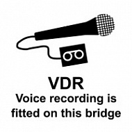 Знак На мостике ведется звукозапись ИМО (VDR voice recording is fitted on this bridge IMO)