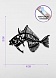 Панно коллаж Рыба  (ЛХДФ) 41 х 28 см