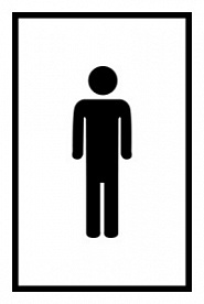 Знак Символ «Мужской туалет» ИМО (Gentlemen toilet symbol IMO)