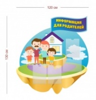 Стенд Информация для родителей 120х130 см (4 кармана А4)