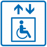 Знак Лифт доступный для инвалидов на колясках