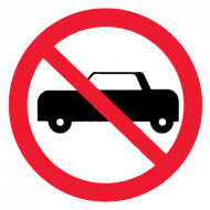 Запрещающий знак Запрещается движение (въезд, проезд) легкового транспорта