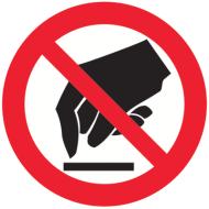 Запрещающий знак Запрещается прикасаться. Опасно P08