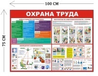 Стенд Охрана труда с инструктажами 100х75см (4 плаката)