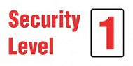 Знак Уровень безопасности 1 ИМО (Security level 1 IMO)