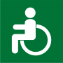 Знак Доступность для инвалидов (зеленый)