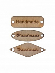 Набор бирок деревянных Handmade, 9 шт