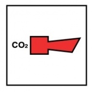 Знак Сирена, предупреждающая о выпуске СО2 ИМО (CO2 horn IMO)