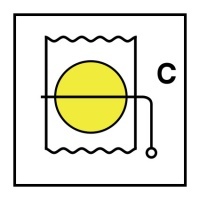 Знак Противопожарная заслонка для грузовых помещений (Fire damper for cargo spaces)