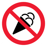 Запрещающий знак Вход с мороженым запрещен