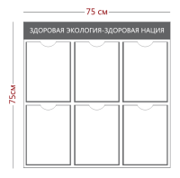 Стенд «Здоровая экология - здоровая нация» (6 карманов А4)