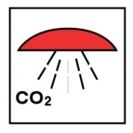 Знак Помещение, защищенное СО2 ИМО (Space protected by CO2 IMO)