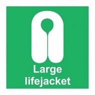 Знак Спасательный жилет большого размера, ИМО (Large lifejacket IMO)