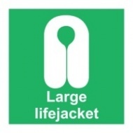 Знак Спасательный жилет большого размера, ИМО (Large lifejacket IMO)