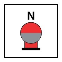 Знак Стационарный сосуд системы пожаротушения азотом, размещенный в защищаемой зоне (Nitrogen bottles in protected area)