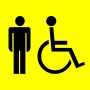 Знак Мужской туалет для инвалидов