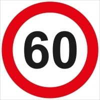 Запрещающий знак Ограничение скорости 60