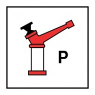 Знак Лафетный ствол для порошка (Powder monitor)