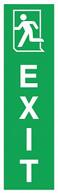 Знак Направление к эвакуационному выходу налево ИМО (EXIT left IMO)