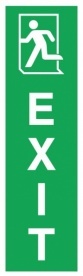 Знак Направление к эвакуационному выходу налево ИМО (EXIT left IMO)