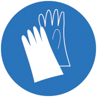 Предписывающий знак Работать в защитных перчатках M06