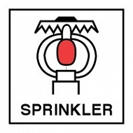 Знак Помещение, защищенное спринклерной системой ИМО (Space protected by sprinkler IMO)
