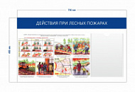 Стенд «Действия при лесных пожарах» (1 карман А4 + 1 плакат)
