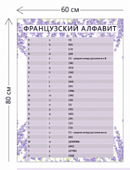 Стенд французский алфавит 60х80 см