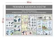 Стенд «Техника безопасности при проведении арматурных работ» (3 плаката)