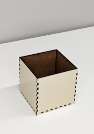 Подарочная коробка простая 10*10*10 см ЛХДФ (бежевая)