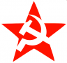 Наклейка Красная звезда с серпом и молотом
