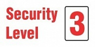 Знак Уровень безопасности 3 ИМО (Security level 3 IMO)