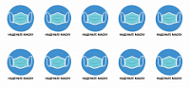 Комплект наклеек Наденьте маску 10 шт. (20х20 см/шт.)