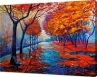 Картина на холсте Осенняя аллея, 50х70 см