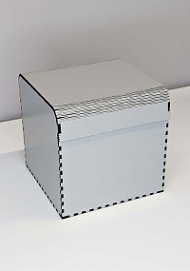 Подарочная коробка 16*16*16 см ЛХДФ (серая)