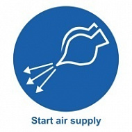 Знак Включить подачу воздуха ИМО (Start air supply IMO)