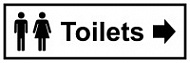 Знак Туалеты направо ИМО (Toilets sign with arrow right IMO)