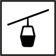 Знак 034 Канатная подвесная дорога с малыми кабинами
