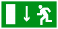 Эвакуационный знак Указатель двери эвакуационного выхода левосторонний E10