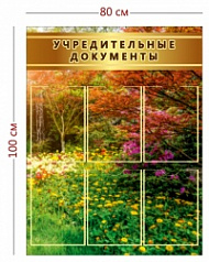 Стенд для школы Учредительные документы (6 карманов А4)
