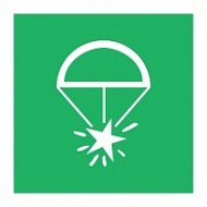 Знак Парашютная сигнальная ракета, ИМО (Rocket parachute flares IMO)