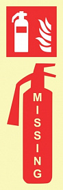 Знак Огнетушитель отсутствует (Fire extinguisher missing)