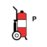 Знак Колёсный порошковый огнетушитель (Powder wheeled fire extinguisher)