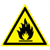 Предупреждающий знак Пожароопасно! Легковоспламеняющиеся вещества W01