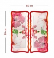 Стенд для класса биологии (красные цветы) 80х90 см (4 кармана А4)