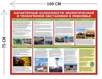 Стенд Особенности экологической обстановки Поволжья 75х100см (1 плакат)